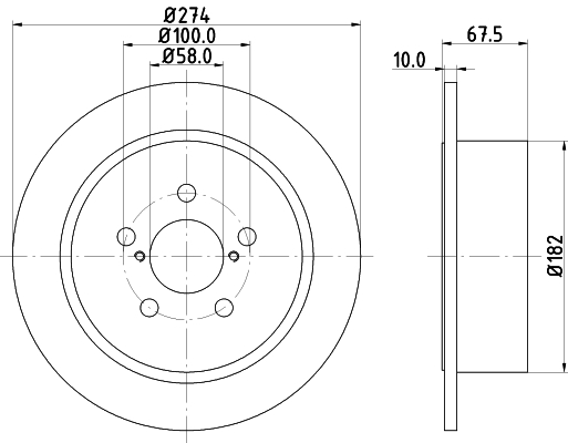 Tarcza hamulcowa HELLA 8DD 355 114-641