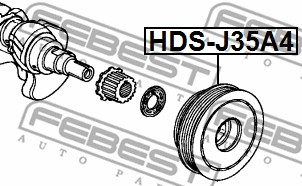 Koło pasowe wału korbowego FEBEST HDS-J35A4