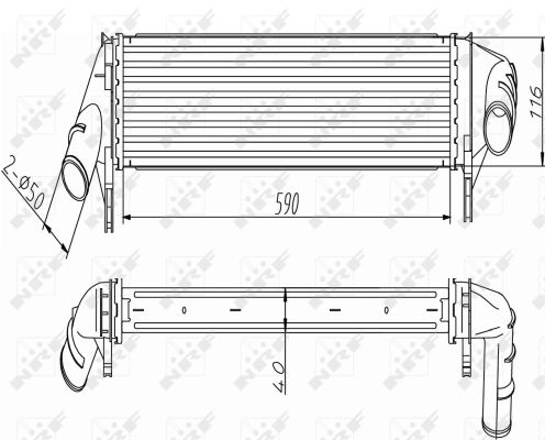 Chłodnica powietrza intercooler NRF 30255