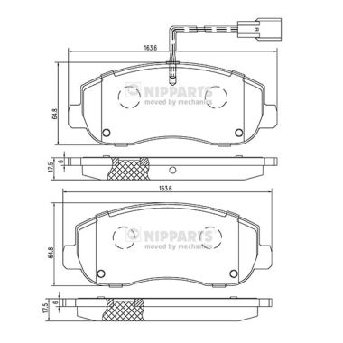 Klocki hamulcowe NIPPARTS N3601105