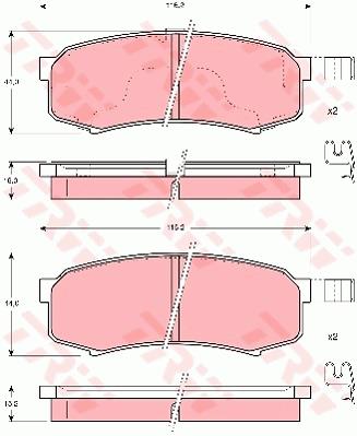 Klocki hamulcowe TRW GDB3110