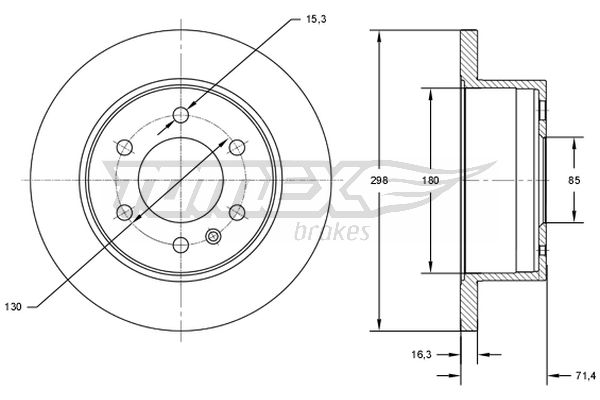 Tarcza hamulcowa TOMEX BRAKES TX 71-60