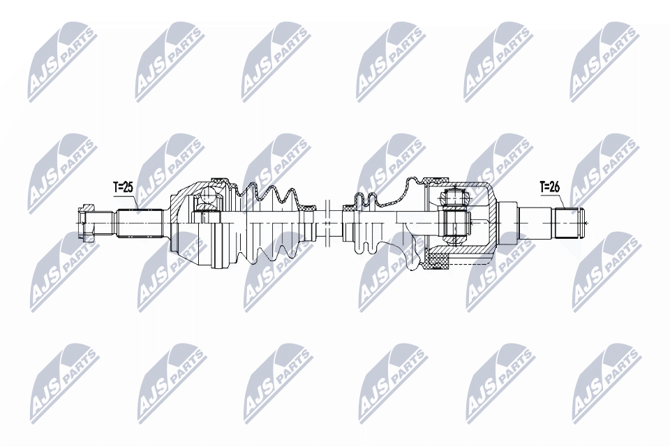 Wał napędowy NTY NPW-FR-165