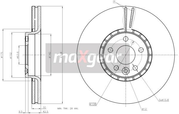 Tarcza hamulcowa MAXGEAR 19-2336