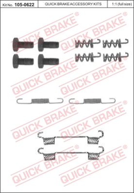 Zestaw montażowy szczęk hamulcowych QUICK BRAKE 105-0622