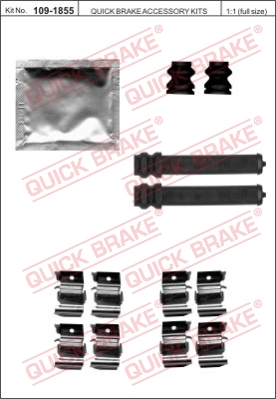 Zestaw akcesoriów montażowych  klocków hamulcowych QUICK BRAKE 109-1855