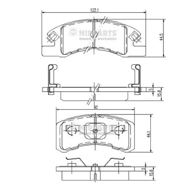 Klocki hamulcowe NIPPARTS N3606021