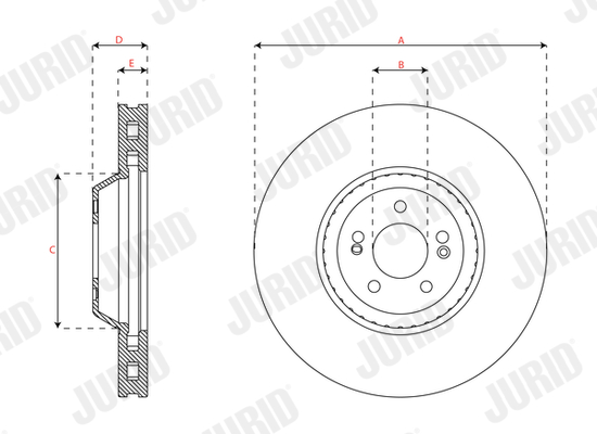 Tarcza hamulcowa JURID 563617JC-1