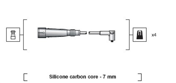 Przewody zapłonowe MAGNETI MARELLI 941318111123