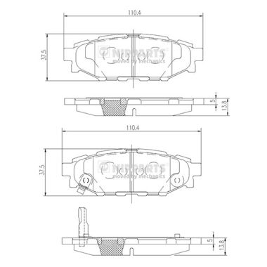 Klocki hamulcowe NIPPARTS N3617004
