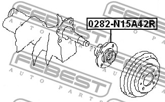Piasta koła FEBEST 0282-N15A42R