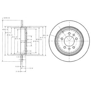 Tarcza hamulcowa DELPHI BG2573