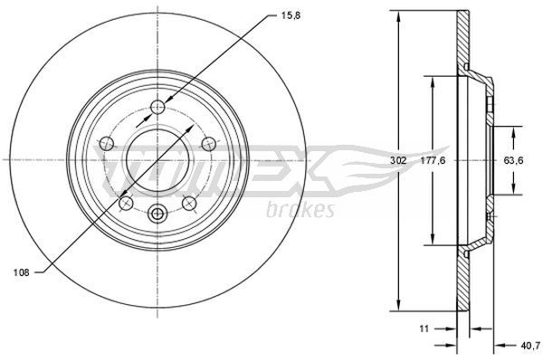 Tarcza hamulcowa TOMEX BRAKES TX 73-08