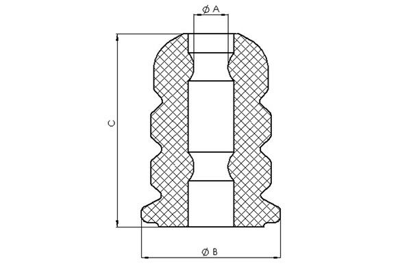 Dystans gumowy TEDGUM TED43348