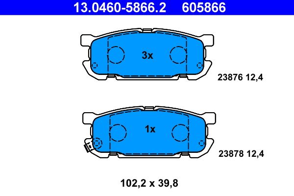 Klocki hamulcowe ATE 13.0460-5866.2