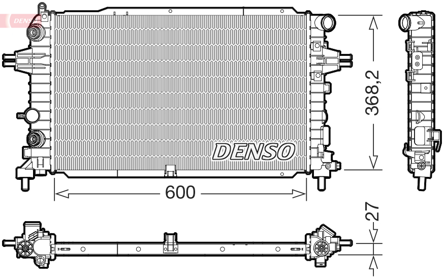 Chłodnica, układ chłodzenia silnika DENSO DRM20129