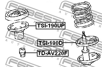 Dystans gumowy FEBEST TD-AV220F