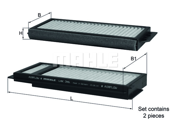 Filtr kabinowy KNECHT LAK 346/S