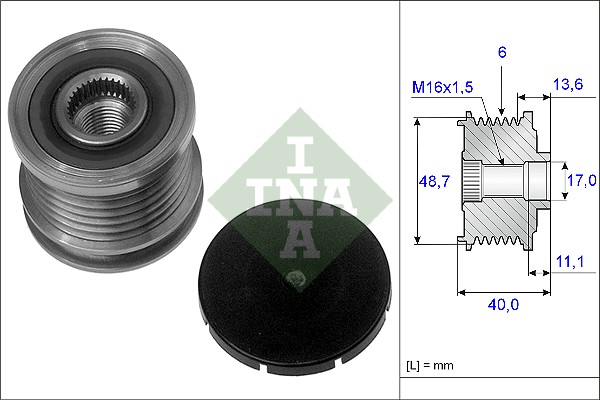 Sprzęgło alternatora INA 535 0085 10