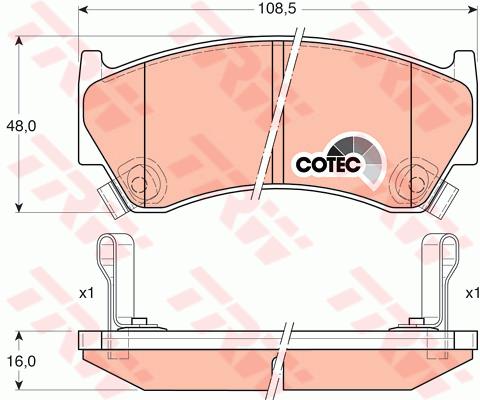 Klocki hamulcowe TRW GDB3180