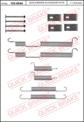 Zestaw dodatków do szczęk hamulcowych QUICK BRAKE 105-0844
