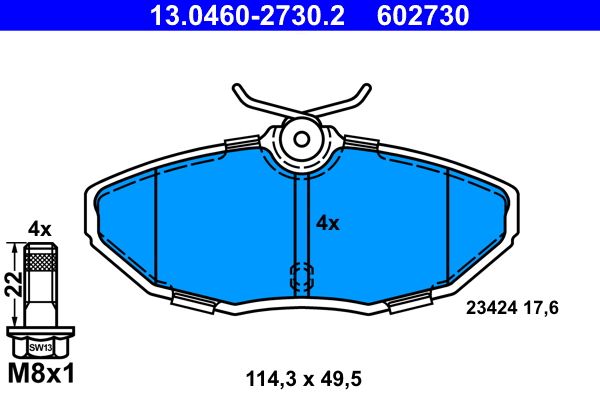 Klocki hamulcowe ATE 13.0460-2730.2