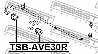 Guma stabilizatora FEBEST TSB-AVE30R