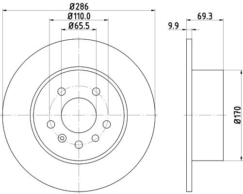 Tarcza hamulcowa HELLA 8DD 355 104-701