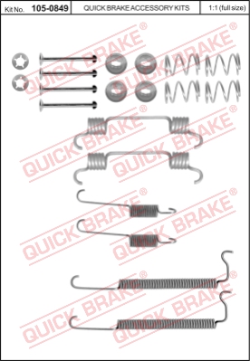 Zestaw dodatków do szczęk hamulcowych QUICK BRAKE 105-0849