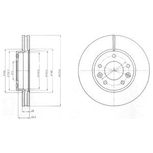 Tarcza hamulcowa DELPHI BG4261