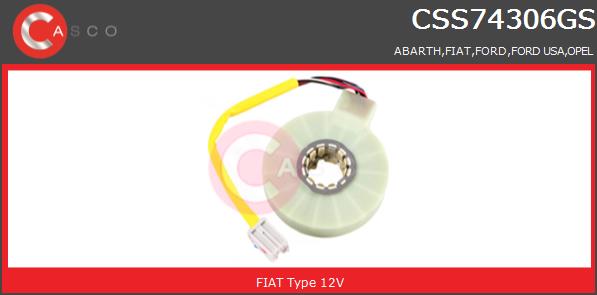 Czujnik kąta skrętu kierownicy CASCO CSS74306GS