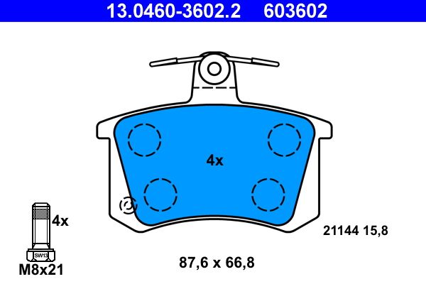 Klocki hamulcowe ATE 13.0460-3602.2