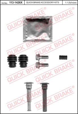 Zestaw tulei prowadzących zacisk hamulca QUICK BRAKE 113-1426X