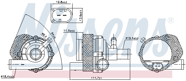 Pompa wody NISSENS 831118