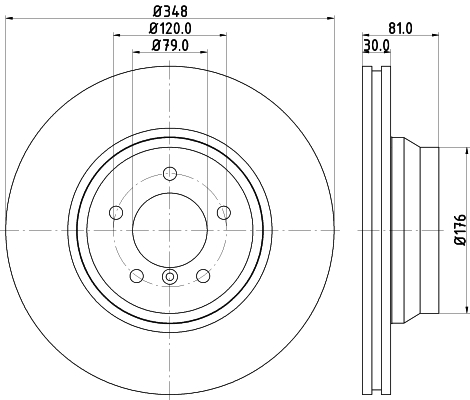 Tarcza hamulcowa HELLA PAGID 8DD 355 129-781