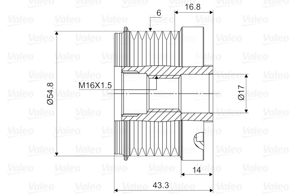 Sprzęgło alternatora VALEO 588023