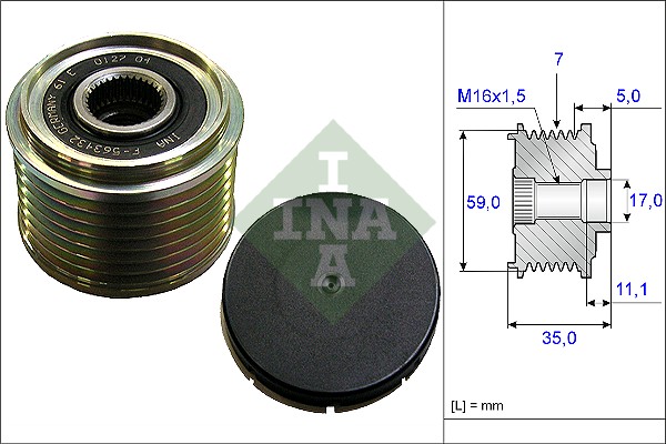 Sprzęgło alternatora INA 535 0159 10