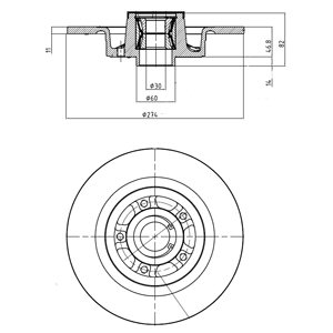Tarcza hamulcowa DELPHI BG9026RS