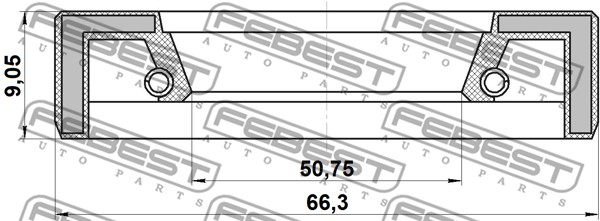 Pierścień uszczelniający półosi FEBEST 95FAY-52660909X
