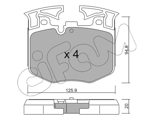 Klocki hamulcowe CIFAM 822-1146-0