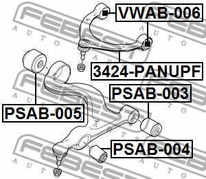 Tuleja wahacza FEBEST PSAB-004