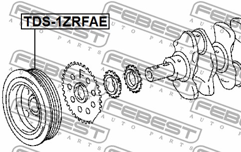 Koło pasowe wału korbowego FEBEST TDS-1ZRFAE