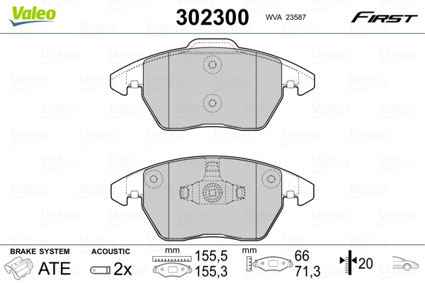 Klocki hamulcowe VALEO 302300
