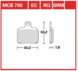 Klocki hamulcowe TRW MCB700EC