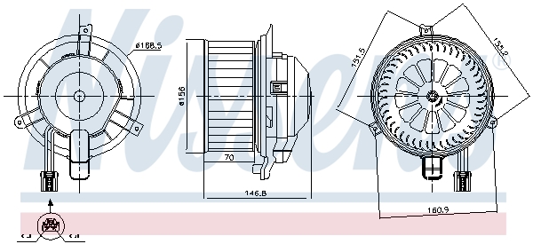 Wentylator wnętrza NISSENS 87346