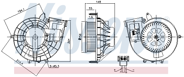 Silnik elektryczny dmuchawy NISSENS 87210