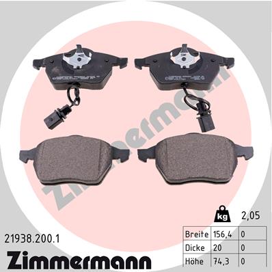 Klocki hamulcowe ZIMMERMANN 21938.200.1