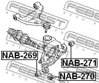 Tuleja wahacza FEBEST NAB-271