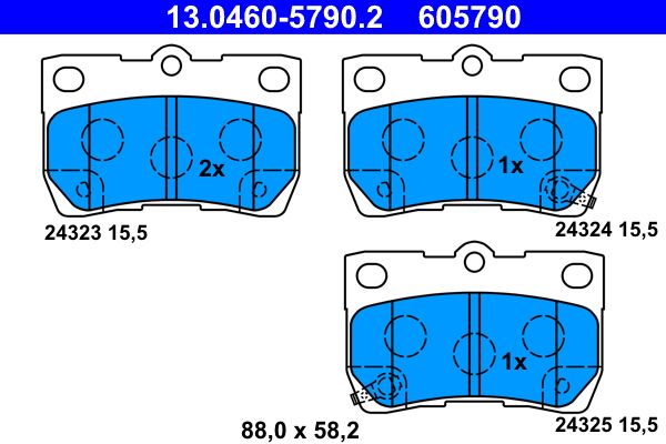 Klocki hamulcowe ATE 13.0460-5790.2