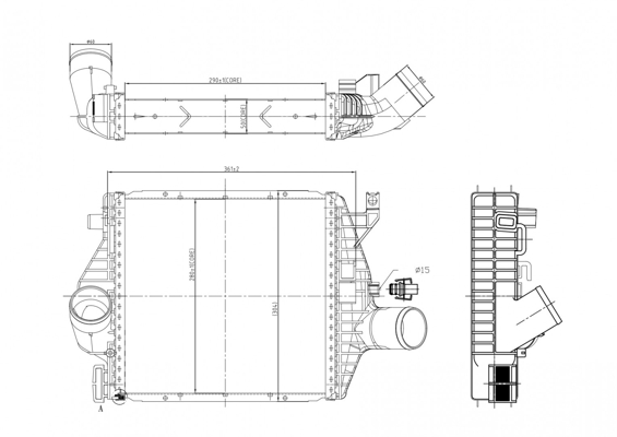 Chłodnica powietrza intercooler HART 612 558